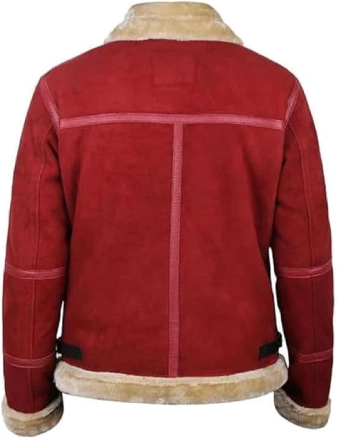 Men's Spirited Santa Coat Maroon Suede Leather Jacket